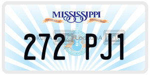 272PJ1  license plate in MS