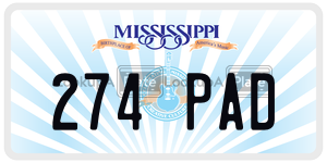 274PAD  license plate in MS