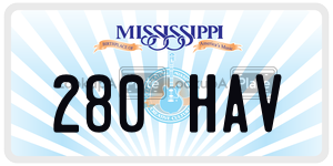 280HAV  license plate in MS