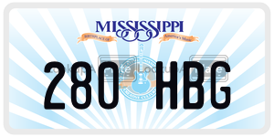 280HBG  license plate in MS