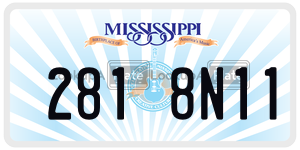 2818N11  license plate in MS