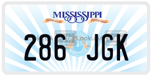 286JGK  license plate in MS