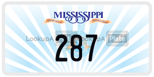 287  license plate in MS