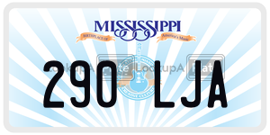 290LJA  license plate in MS
