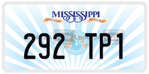 292TP1  license plate in MS
