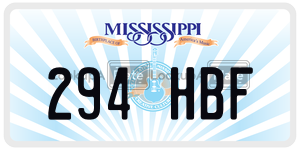 294HBF  license plate in MS