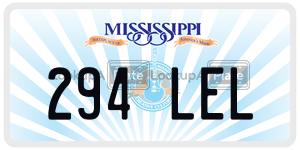 294LEL  license plate in MS