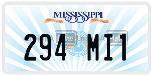 294MI1  license plate in MS