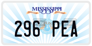 296PEA  license plate in MS