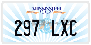 297LXC  license plate in MS