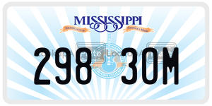 2983OM  license plate in MS