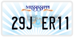 29JER11  license plate in MS