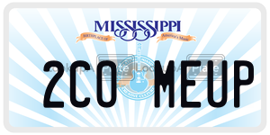 2COMEUP  license plate in MS