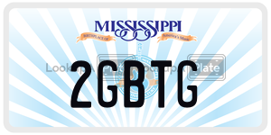 2GBTG  license plate in MS