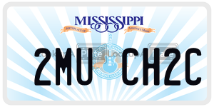 2MUCH2C  license plate in MS