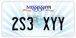2S3XYY  license plate in MS
