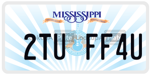 2TUFF4U license plate in Mississippi