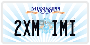 2XMIMI  license plate in MS