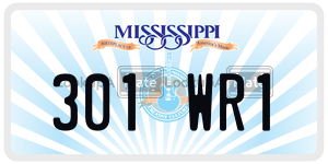 301WR1  license plate in MS