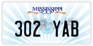 302YAB  license plate in MS