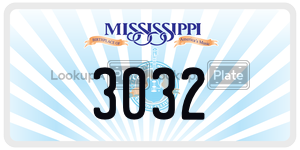 3032  license plate in MS