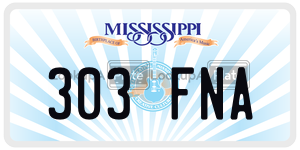 303FNA  license plate in MS