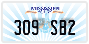 309SB2  license plate in MS