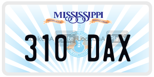 310DAX  license plate in MS