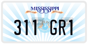 311GR1  license plate in MS