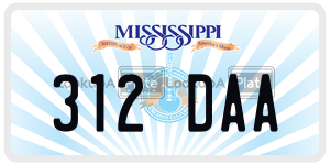 312DAA  license plate in MS