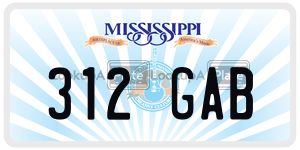 312GAB  license plate in MS