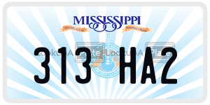 313HA2  license plate in MS