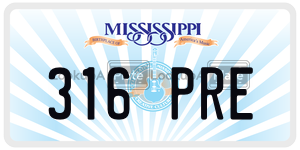 316PRE  license plate in MS