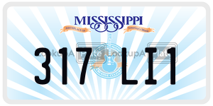317LI1  license plate in MS