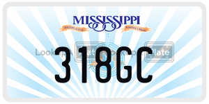 318GC  license plate in MS