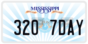 3207DAY  license plate in MS