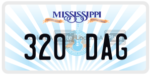 320DAG  license plate in MS