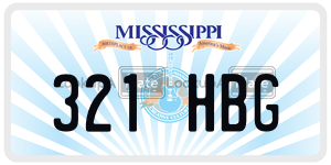 321HBG  license plate in MS