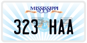 323HAA  license plate in MS
