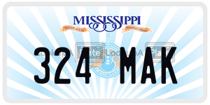 324MAK  license plate in MS