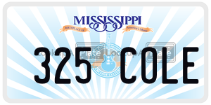 325COLE  license plate in MS