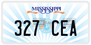 327CEA  license plate in MS