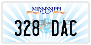 328DAC  license plate in MS