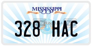 328HAC  license plate in MS