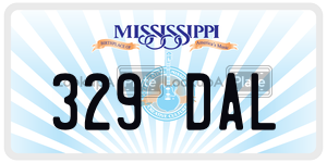 329DAL  license plate in MS