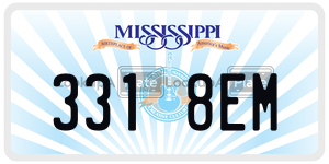 3318EM  license plate in MS