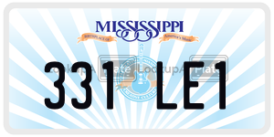 331LE1  license plate in MS