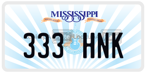 333HNK  license plate in MS
