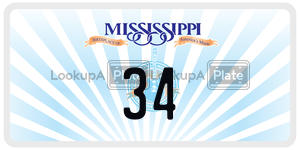 34  license plate in MS