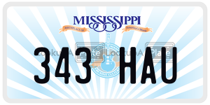 343HAU  license plate in MS